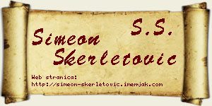 Simeon Skerletović vizit kartica